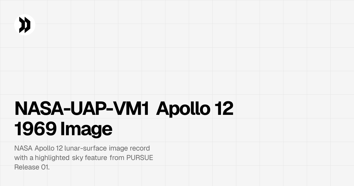 NASA-UAP-VM1 Apollo 12 1969 Image | Disclosdex
