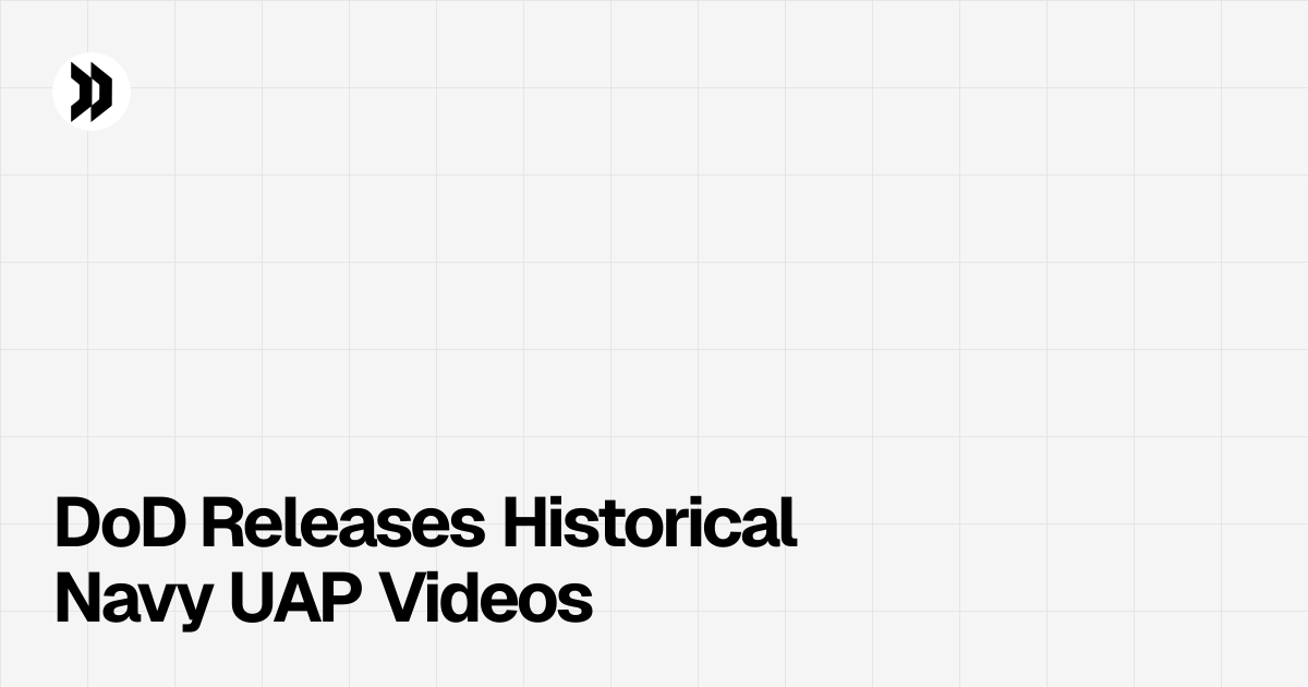 DoD Releases Historical Navy UAP Videos | Disclosdex